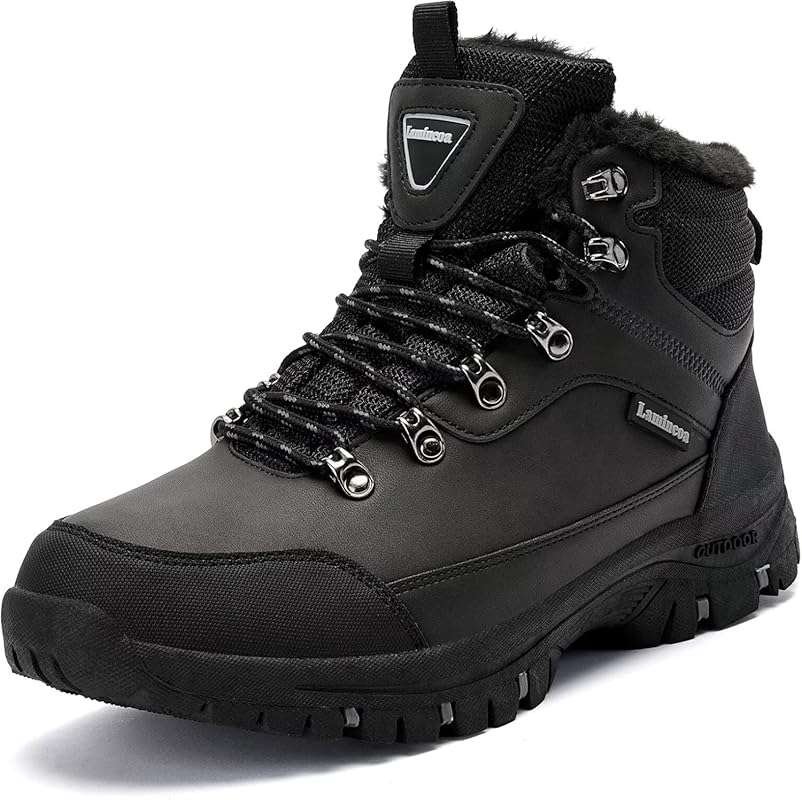 Lamincoa Mens Snow Boots Water Resistant Hiking Boots for Men Non-slip