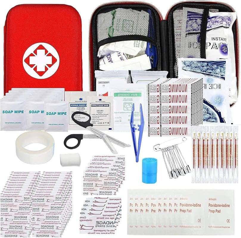 Small Emergency First Aid Kit Case for Hiking, Camping, Car, and Home