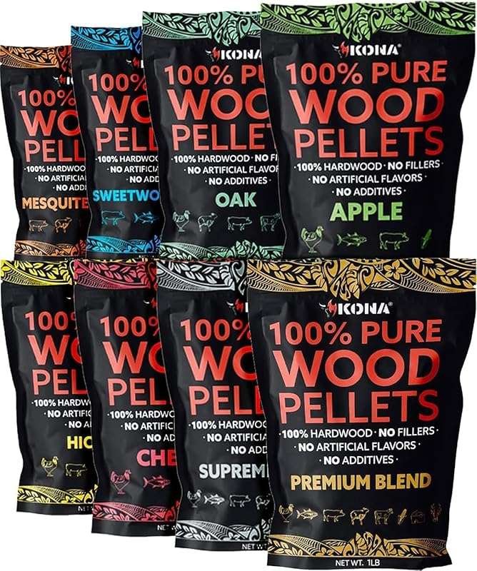 Kona Wood Pellets Variety Pack for Ninja Woodfire Grill, Oven, and Smo