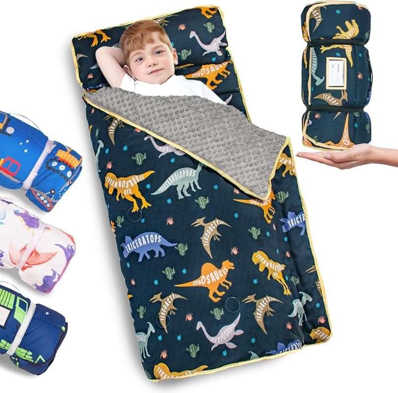 Extra Large Washable Kids Sleeping Bag with Removable Pillow and Minky