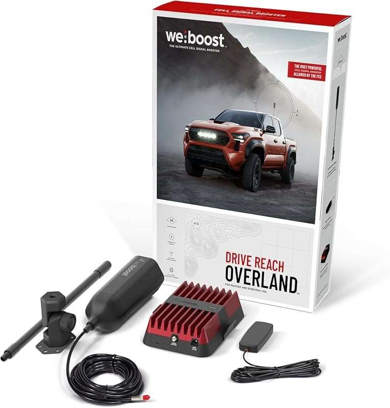 weBoost Drive Reach Overland Cell Phone Signal Booster for Camping, Bo