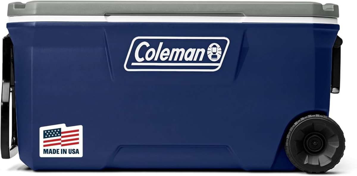 Coleman Classic Series 100-Quart Rolling Cooler with Wheels: Keeps Ice
