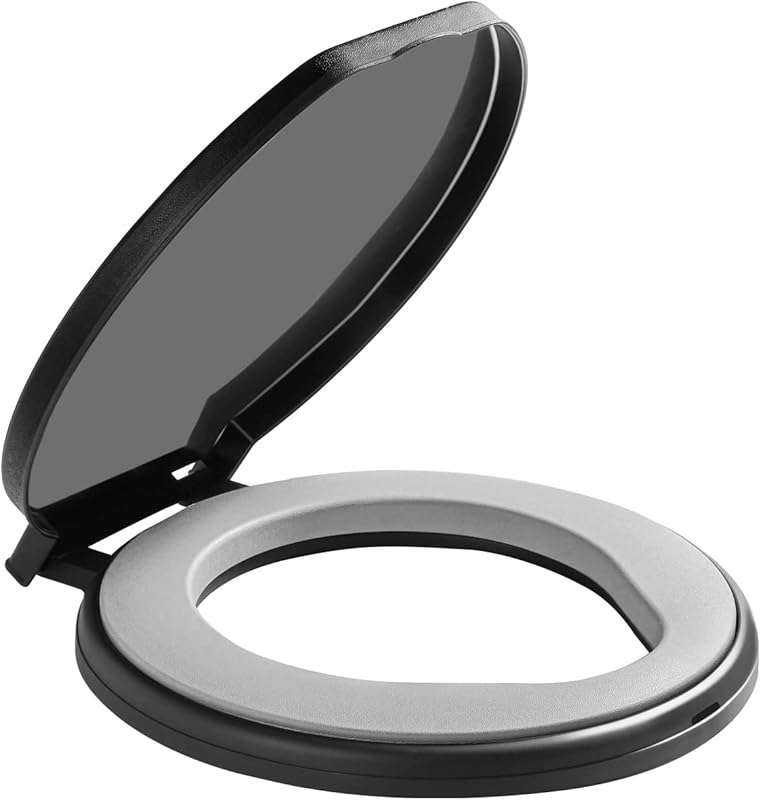 Portable Bucket Toilet Seat for 5 Gallon Buckets with 270° Rotatable L