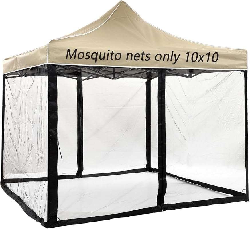 10x10 Gazebo Replacement Mosquito Netting for Pop-Up Canopy Tent, Side