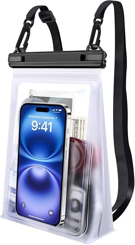 Large Waterproof Phone Pouch with Sealing Strip for All Devices, Float