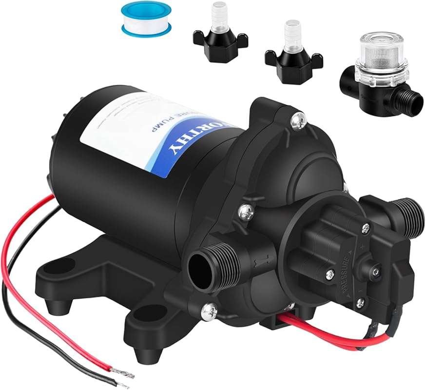 ECO-WORTHY 12 Volt RV Fresh Water Pump: 3.5 GPM, 45 PSI, Self-Priming
