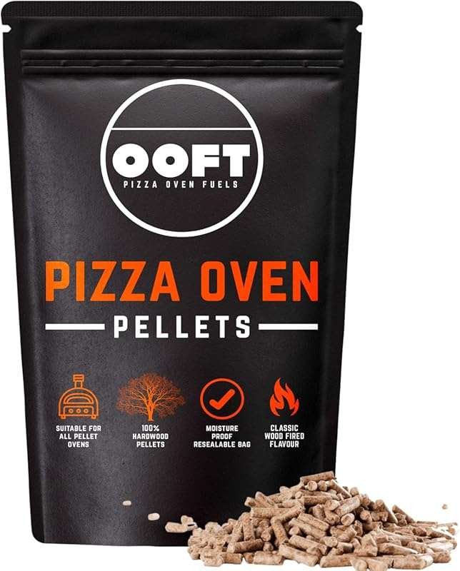 OOFT 100% Hardwood Pizza Oven Pellets for High Heat Cooking, 10lb Rese