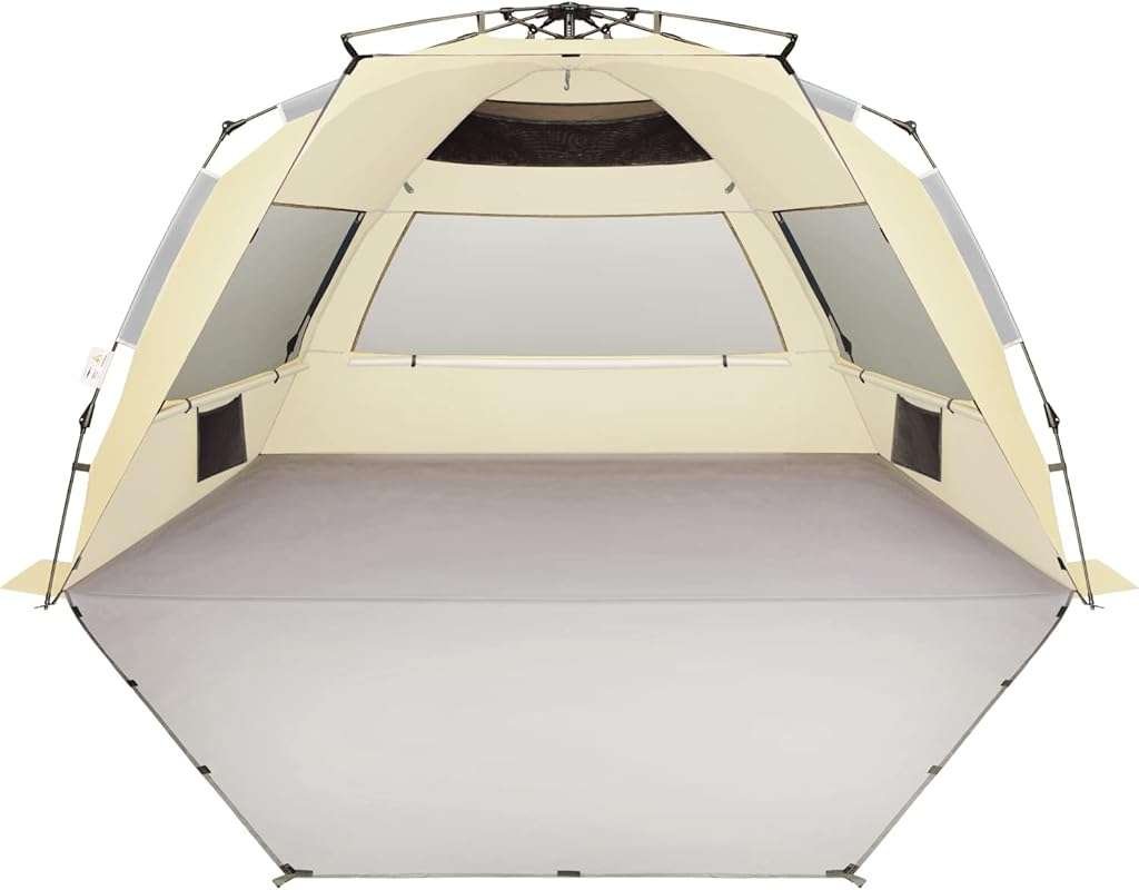 XX-Large Pop-Up Beach Tent for 5-6 People with Sand Pockets and UV Pro