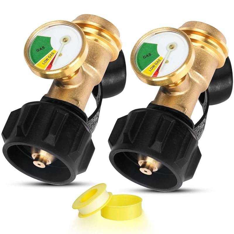 Propane Tank Gauge Level Indicator for 20lb Tanks, Leak Detector and P