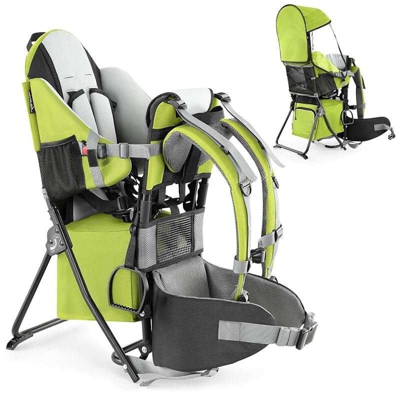 Besrey Lightweight Child Carrier Hiking Backpack: Adjustable 3-Height