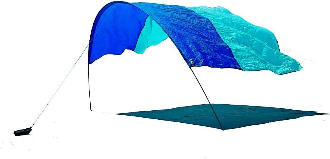 Original Wind-Powered Beach Shade for Up to 8 People with UPF 50+