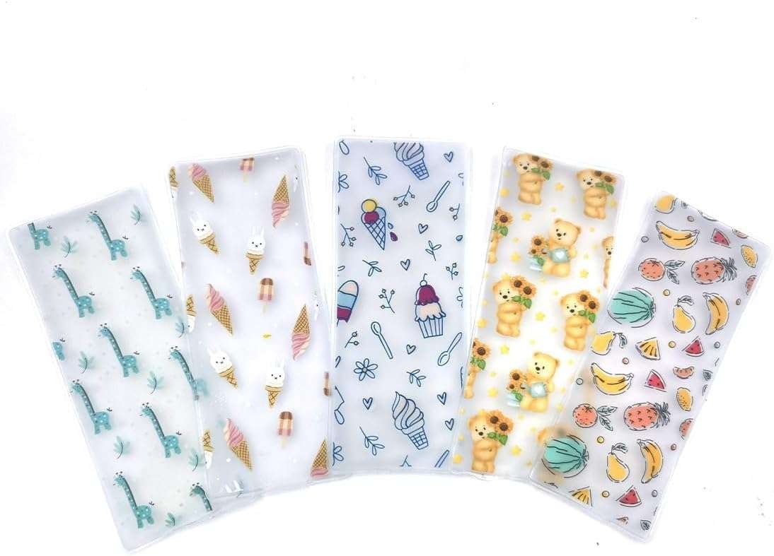 Reusable Lunch Ice Packs, Long-Lasting Slim Freezer Packs, 5-Pack for 