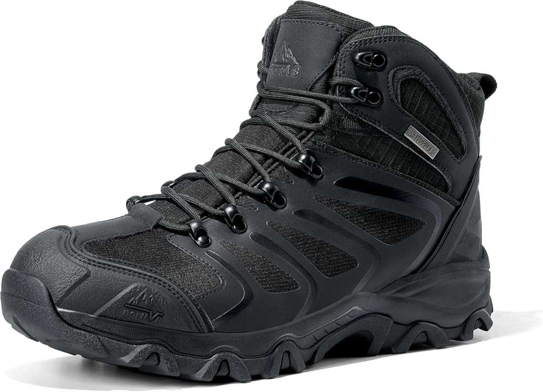 NORTIV 8 Men's Ankle High Waterproof Hiking Boots Outdoor Lightweight 