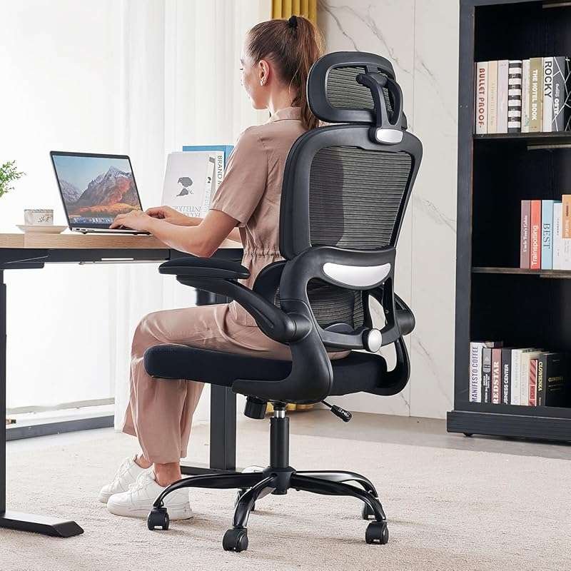 TRALT Ergonomic Mesh Office Chair, High Back Desk Chair for Long Hours