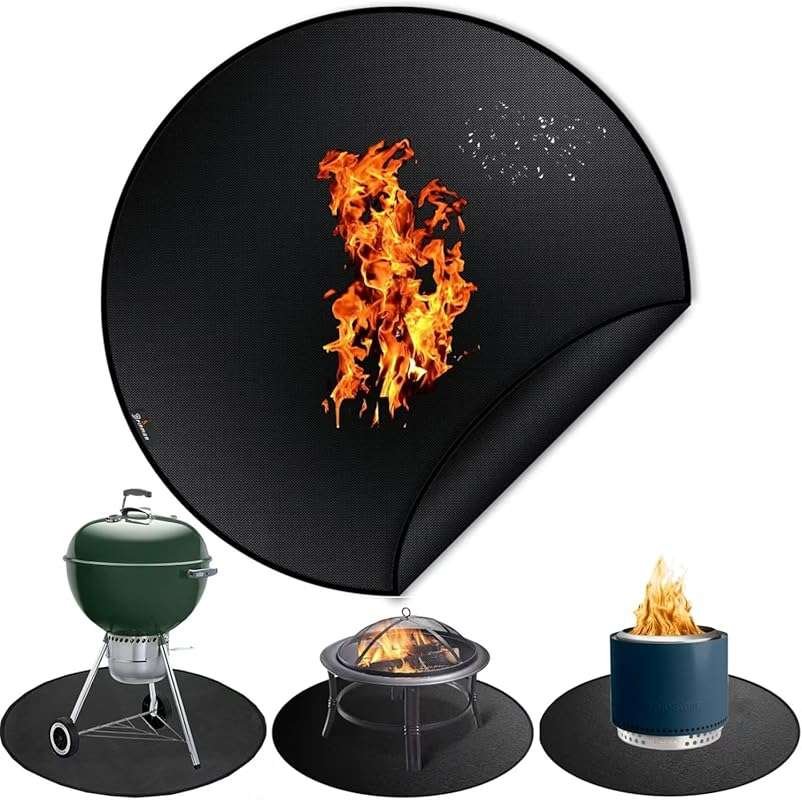 40-Inch Heat Resistant Mat for Solo Stove Bonfire, Camping Stove, and