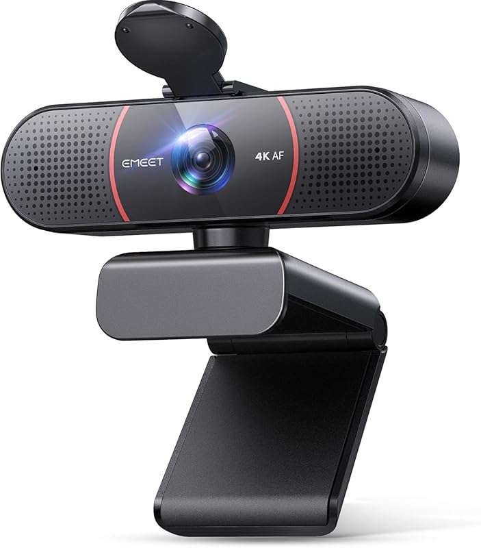 EMEET C960 4K Webcam for Online Meetings: Auto Focus, AI Noise-Cancell