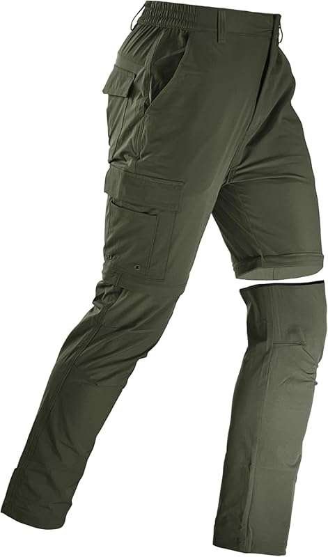 Convertible Hiking Pants for Men with Zip-Off Legs: Quick-Dry, Lightwe