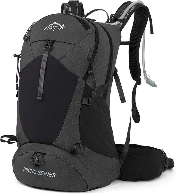 IX INOXTO Waterproof Hiking Backpack with Rain Cover and 3L Water Blad