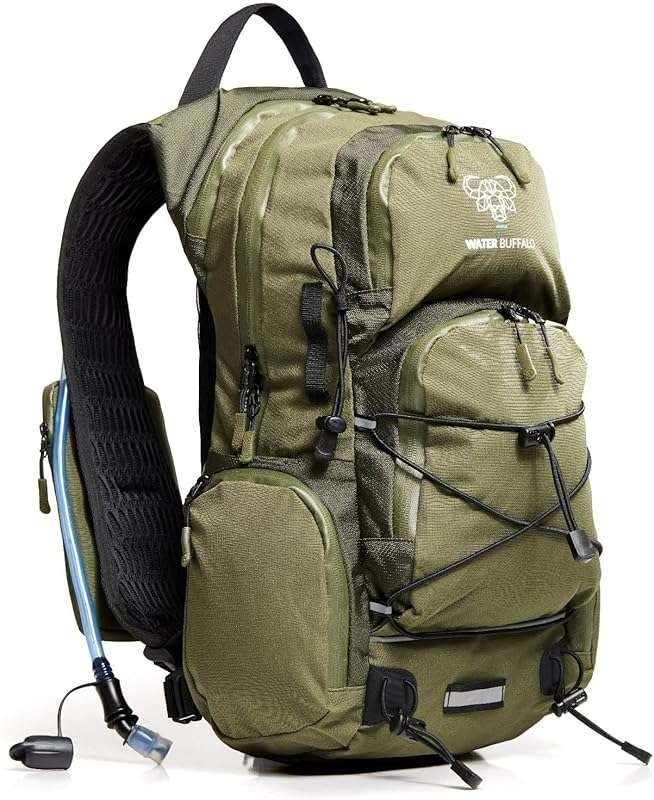 Sherpa 22L Hiking Backpack with Water Reservoir, Waterproof Zippers an