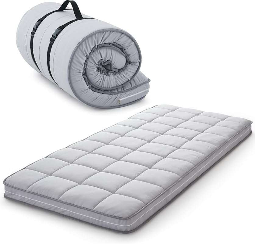 Jamdok 4-Inch Narrow Twin Cot Mattress Topper: Gel Infused Memory Foam