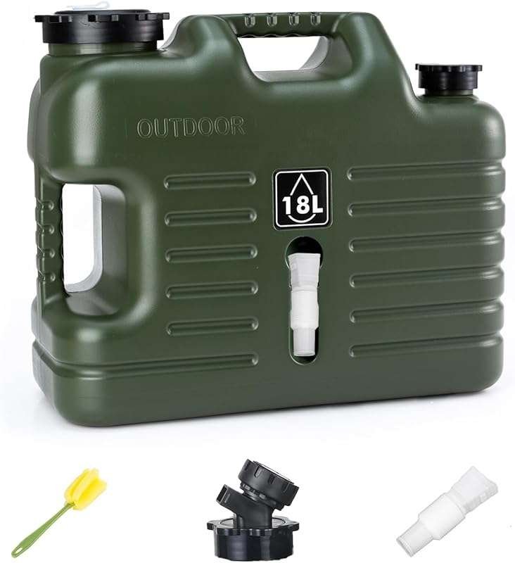 Portable 5 Gallon Camping Water Jug with Spigot, BPA Free for Outdoor