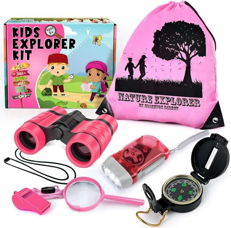 ESSENSON Kids Explorer Kit with Binoculars – Outdoor Adventure Toy for