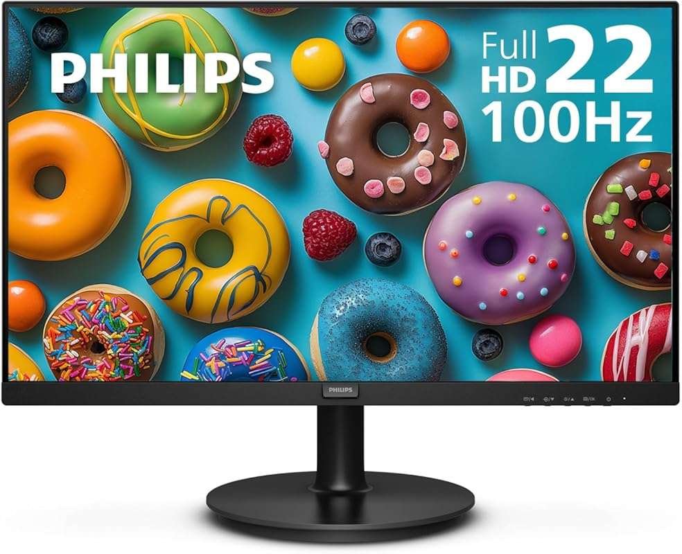 Philips 221V8LB 22-inch FHD Monitor for Work From Home. LowBlue Mode, 