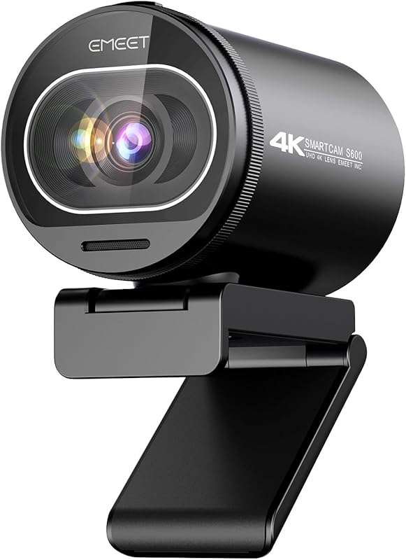 EMEET S600 4K Webcam for Online Meetings: Autofocus, Noise-Reduction M