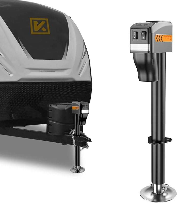 KYX Electric Trailer Jack 5000lbs, Waterproof Power Tongue Jack for RV