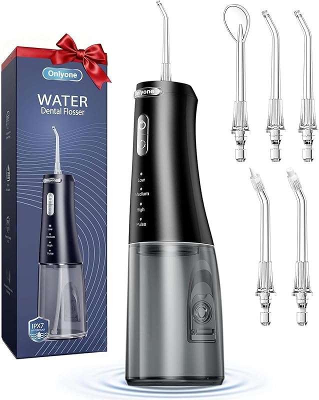 Onlyone Rechargeable Cordless Water Flosser with Adjustable Pressure f
