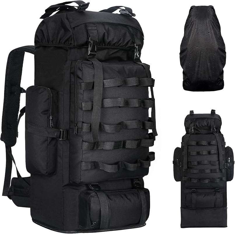This versatile 70L/100L Internal Frame Backpack includes a Rain Cover,