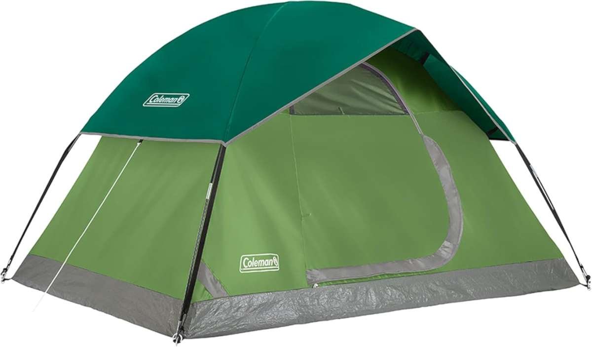 Coleman Sundome Weatherproof Camping Tent with Rainfly, Quick Setup fo