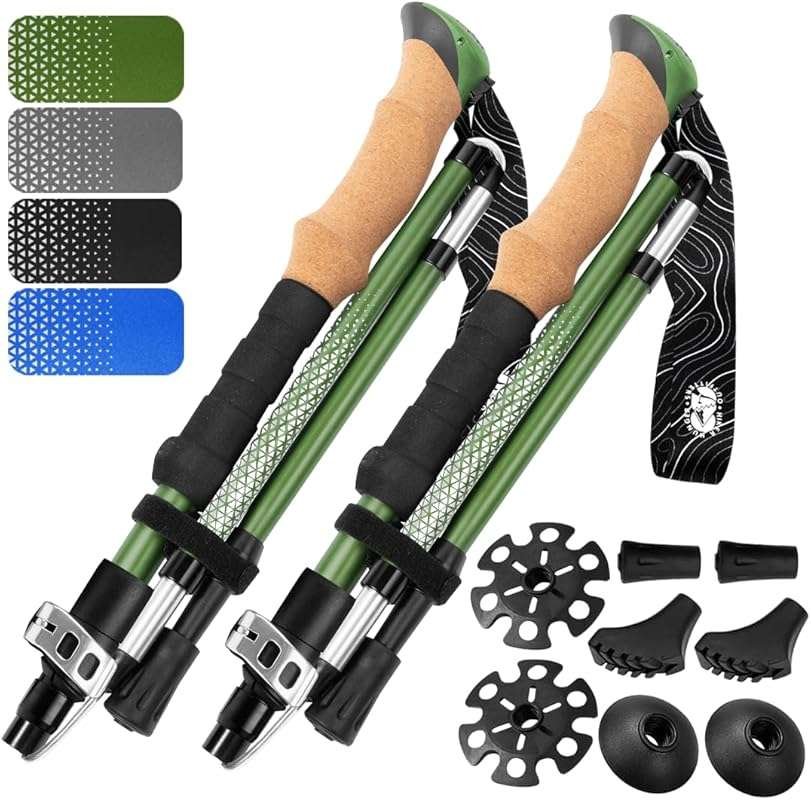 Lightweight Adjustable Foldable Trekking Poles Made of Aircraft Alumin
