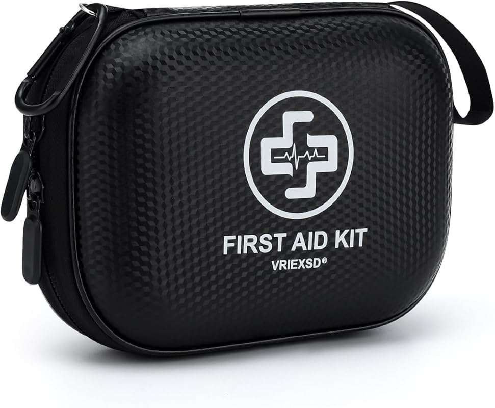 Mini First Aid Kit: Small Waterproof Hard Shell for Home, Car, Travel,