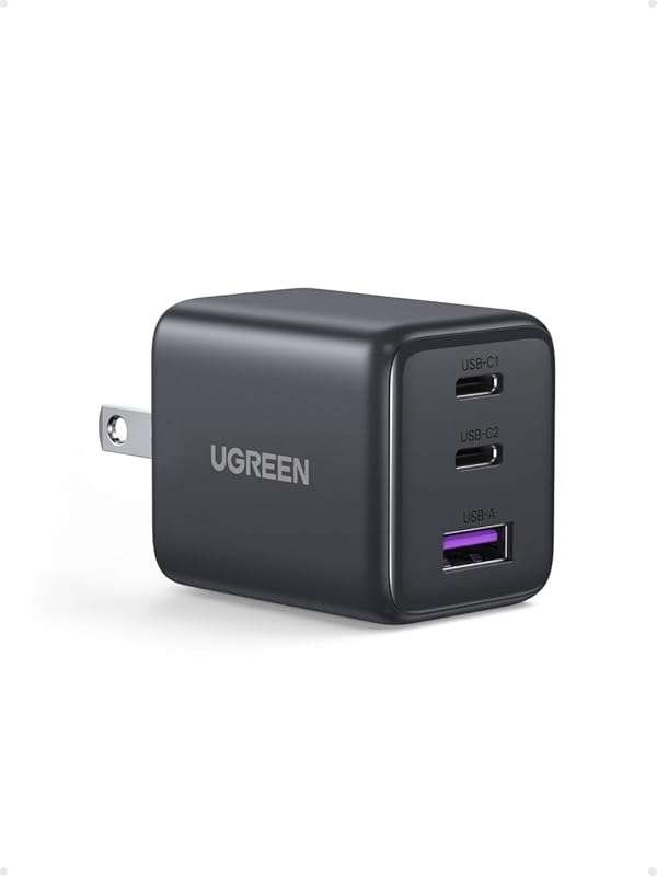 UGREEN 30W GaN II USB C Charger with 3 Ports, Compact Fast Charging fo