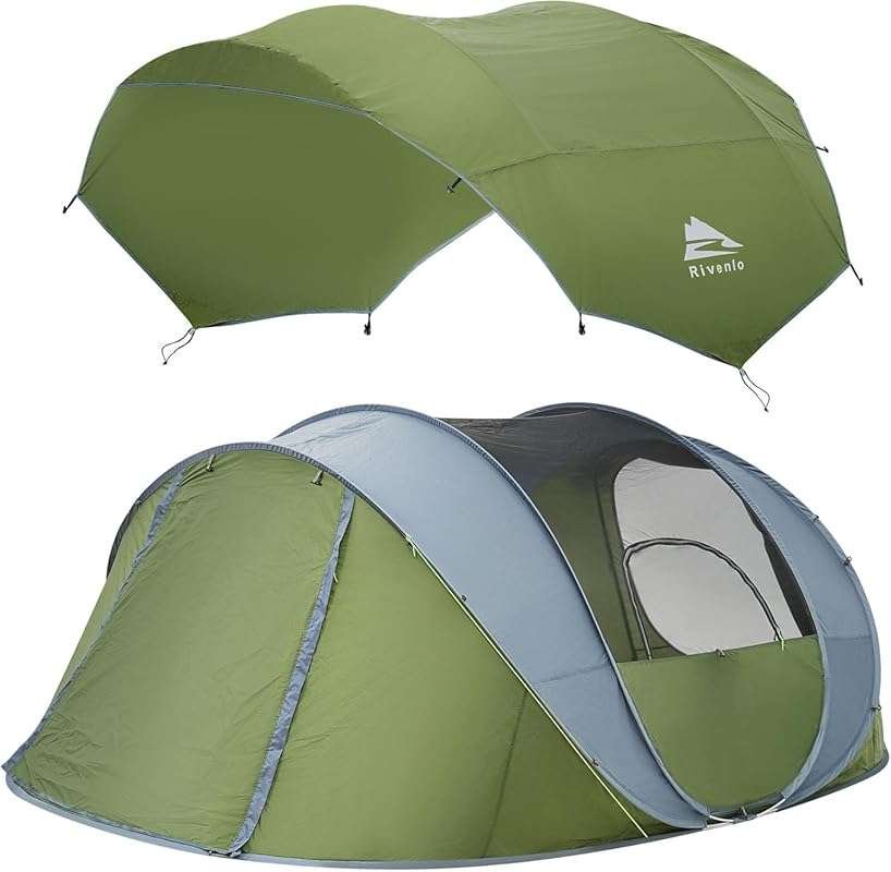 6 Person Easy Pop Up Tent for Camping: Waterproof, Automatic Setup, an