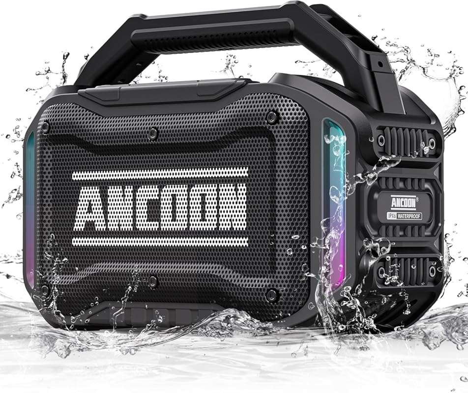 Loud Outdoor Bluetooth Speaker: IPX6 Waterproof, Portable with 20-Hour