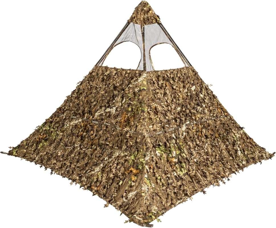 Nukem Grab & Go Mossy Oak Leafy Pattern Ground Blind, Lightweight and 