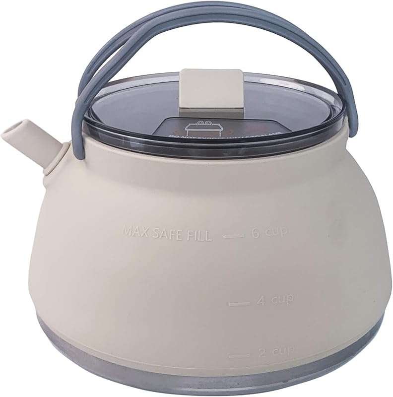 Portable 1.5L Collapsible Camping Kettle and Coffee Pot for Hiking, Tr