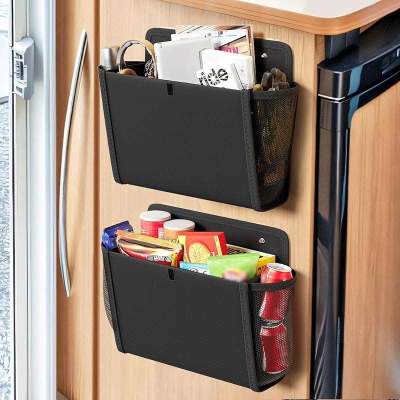 2-Pack Wall Hanging Storage Organizer with Large Pockets for RV Camper