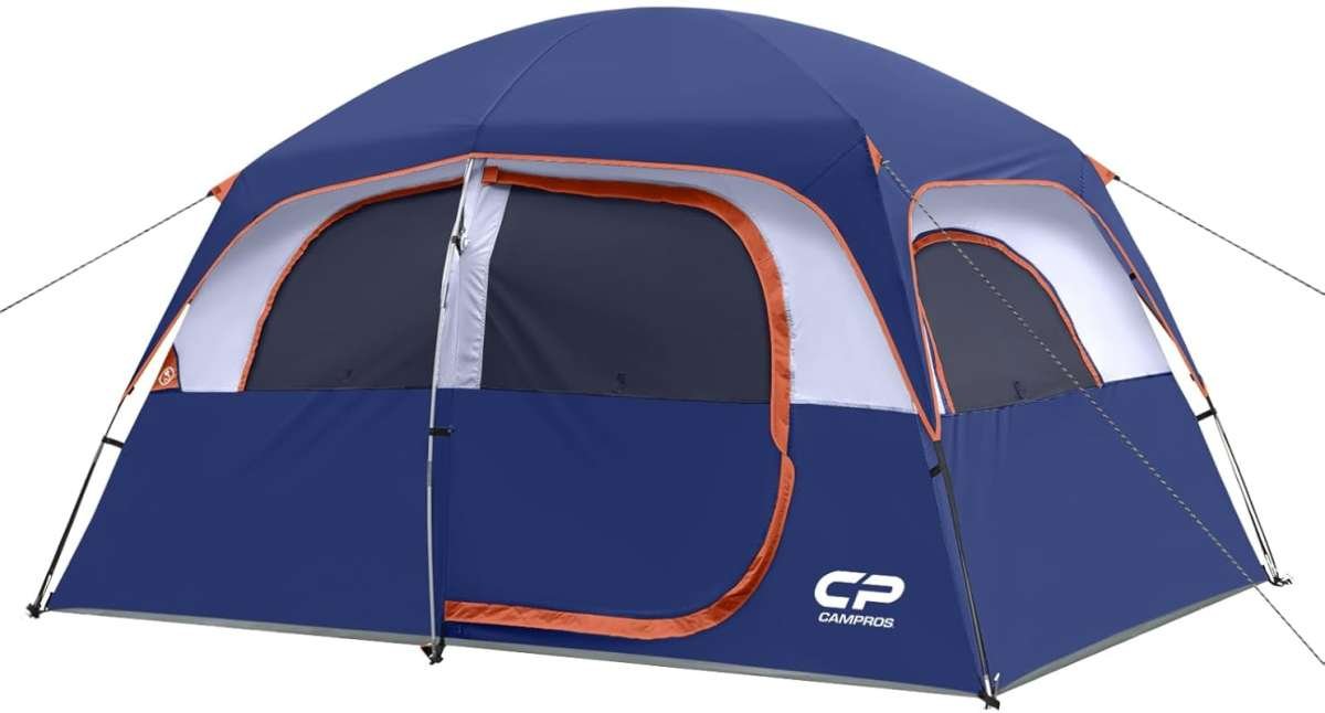 6 Person Easy Setup Family Dome Tent - Waterproof, Windproof with Rain