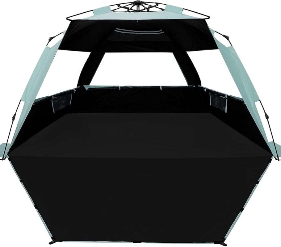 Pop-Up Beach Tent for 3-6 People with UV Protection, Extendable Floor 