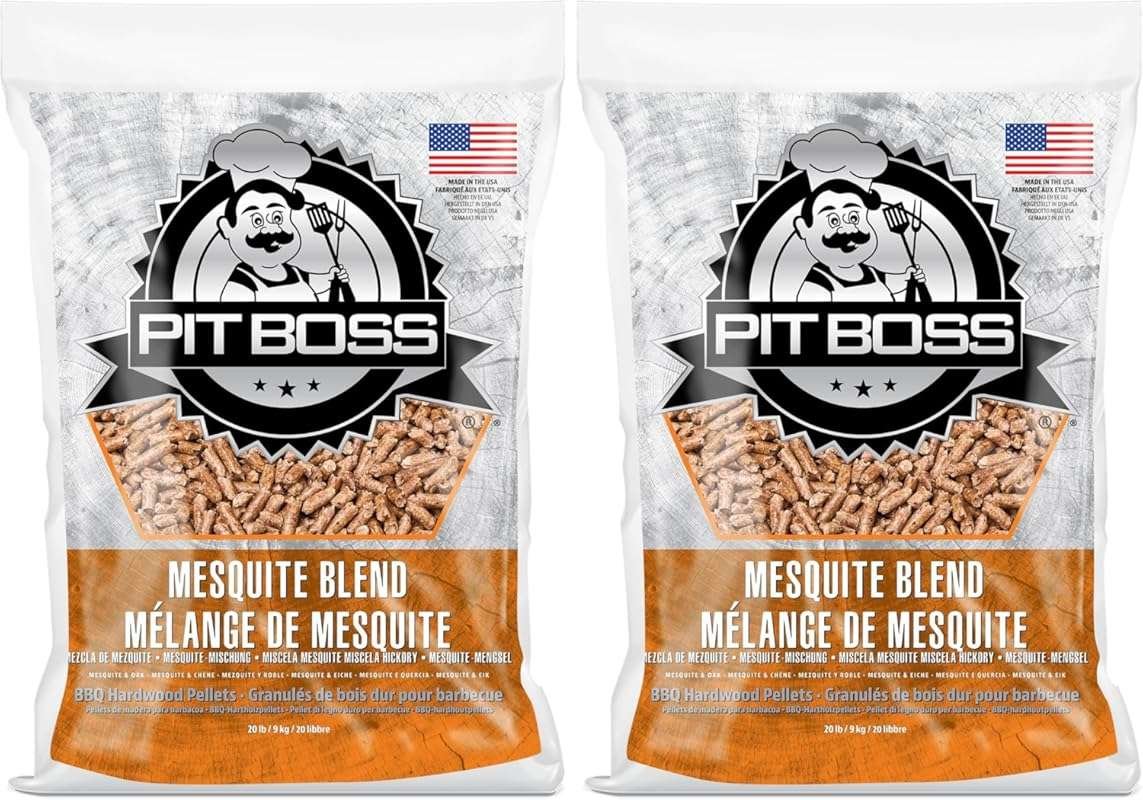 Pit Boss 20lb Mesquite Hardwood Pellets for Pellet Grills and Smokers,