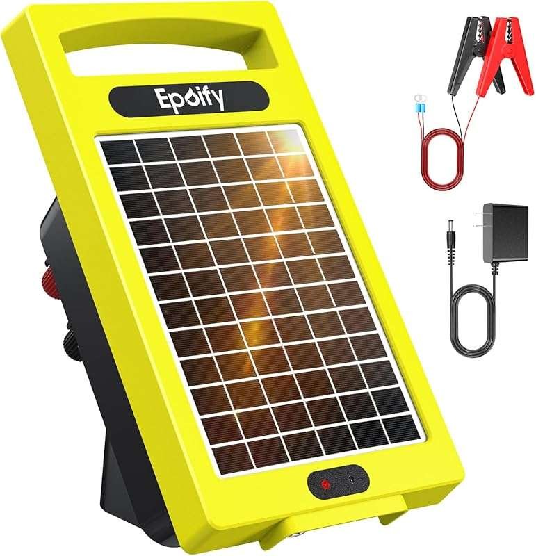 24 Hour Solar Electric Fence Charger for Horses and Livestock, 20 Mile