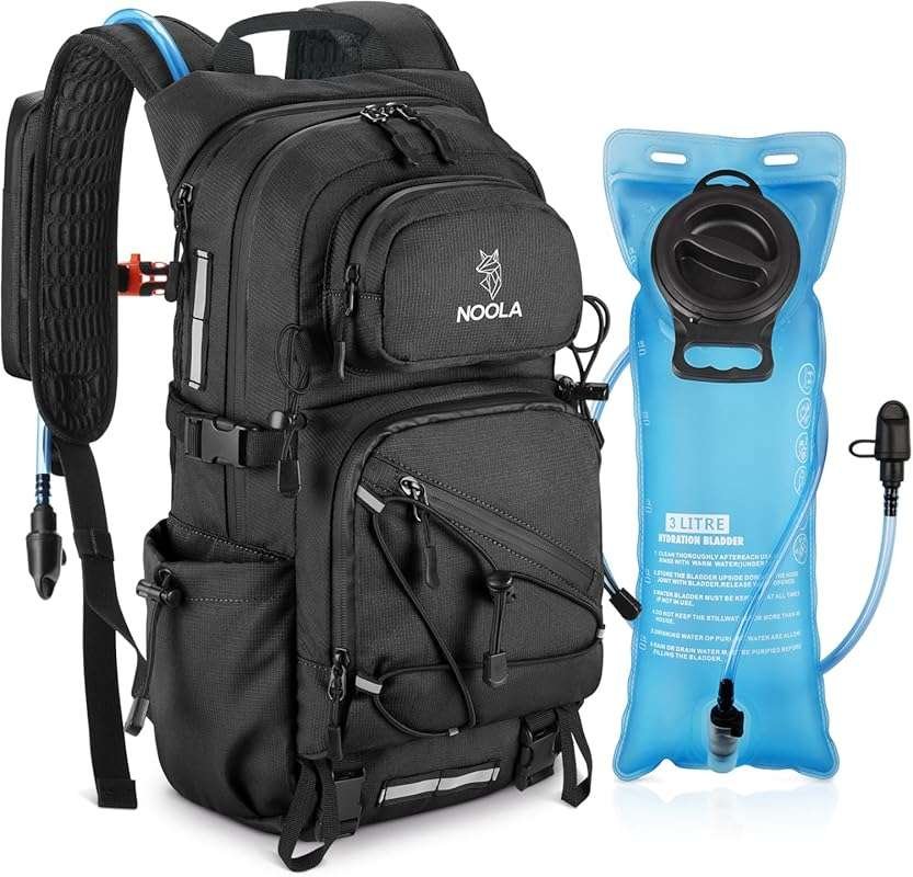 NOOLA Hydration Backpack for Desert Hikes: Lightweight, 3L Bladder, Ra
