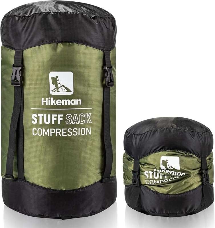 HIKEMAN Ultralight Multi-Size Compression Stuff Sack – Water-Resistant