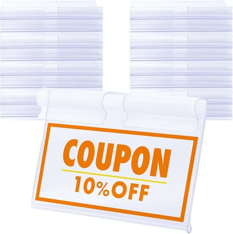 Plastic Clip-On Labels for Storage Bins, 60-Pack with 80 Tags for Fabr