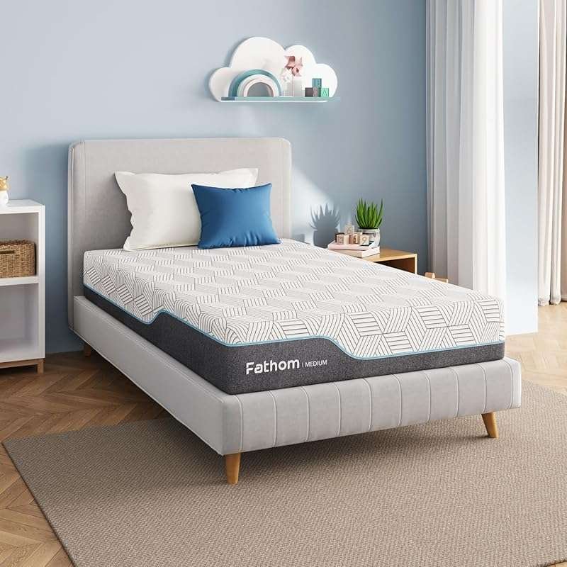 FATHOM 10-Inch Full Memory Foam Mattress: Back Pain Relief, Cool Gel, 