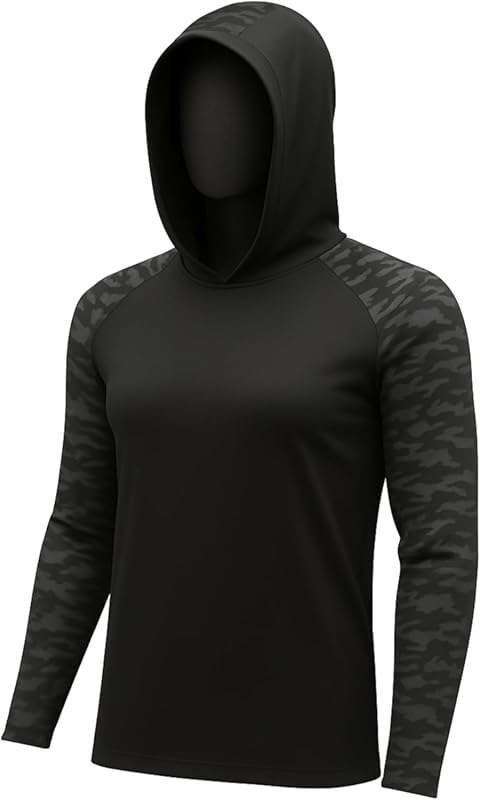 Permethrin Insect Repellent Men's Long Sleeve Hoodie for Hiking, SPF 5