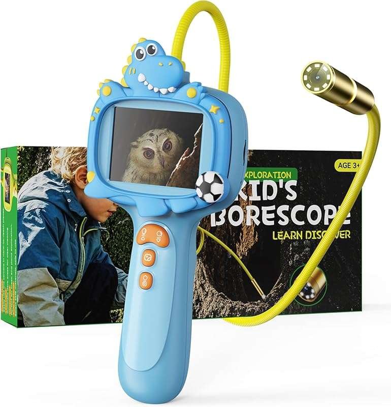 Borescope Camera Toy with Light for Kids, STEM Educational Tool for Ou